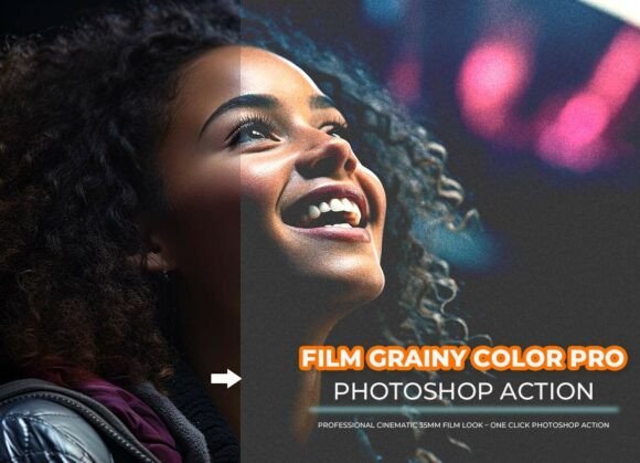 Download Film Grainy Color Pro Photoshop Action - Premium Bundle